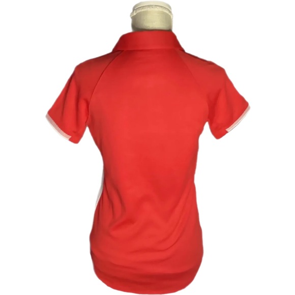 Under Armour Women's Sz XXS Red UV RIVAL Golf Polo Short Sleeve Loose Fit - Picture 4 of 10